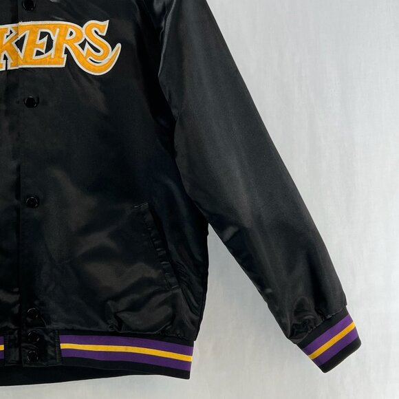 Mitchell & Ness Los Angeles Lakers Youth L 14/16 Varsity Jacket NBA Black/Purple - Picture 8 of 16